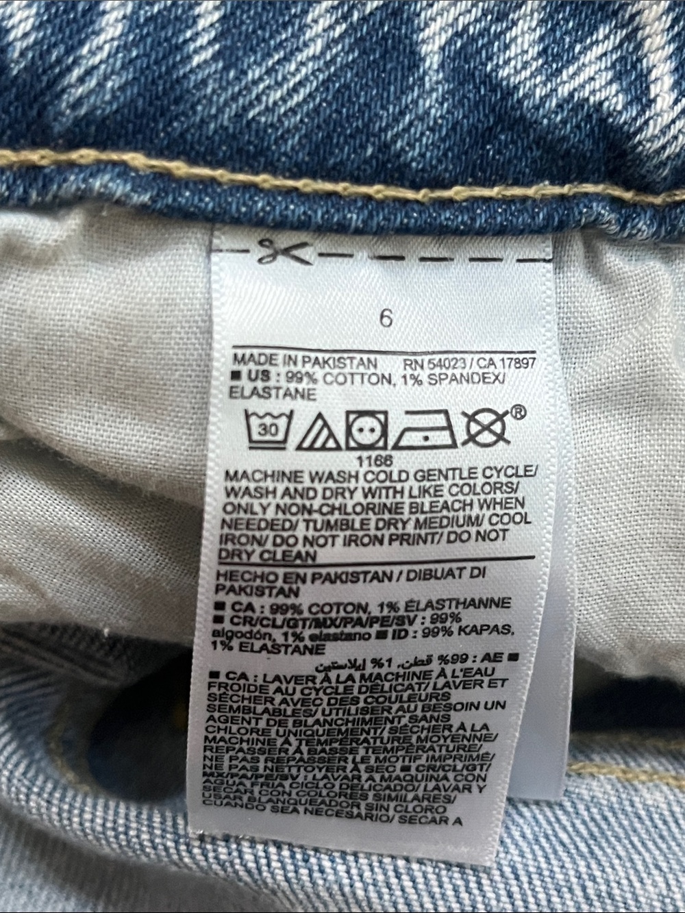 Old Navy Light Wash Distressed Denim Shorts - Picture 5 of 8